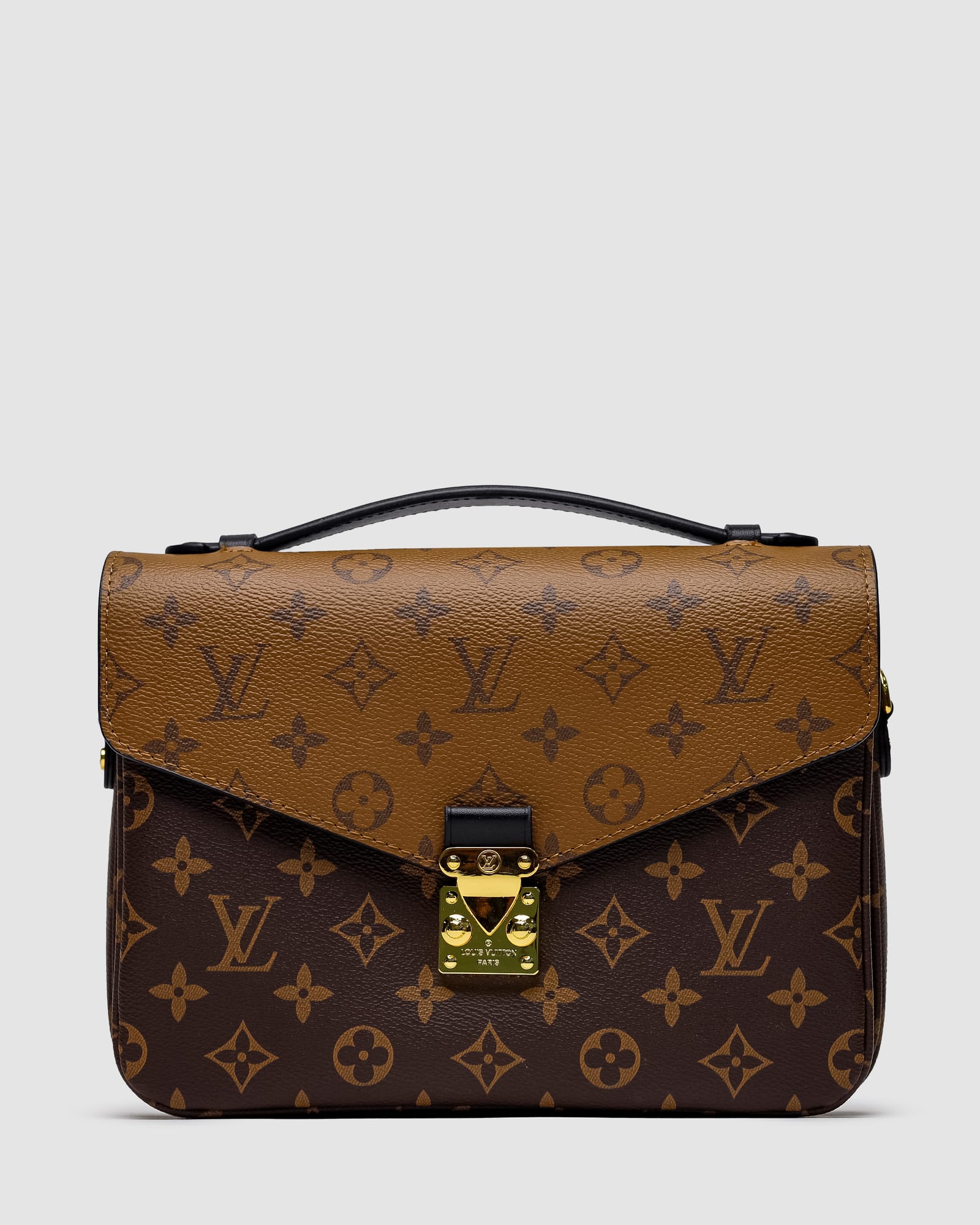 Louis Vuitton Pochette Métis Brown Monogram Coated Canvas Gold