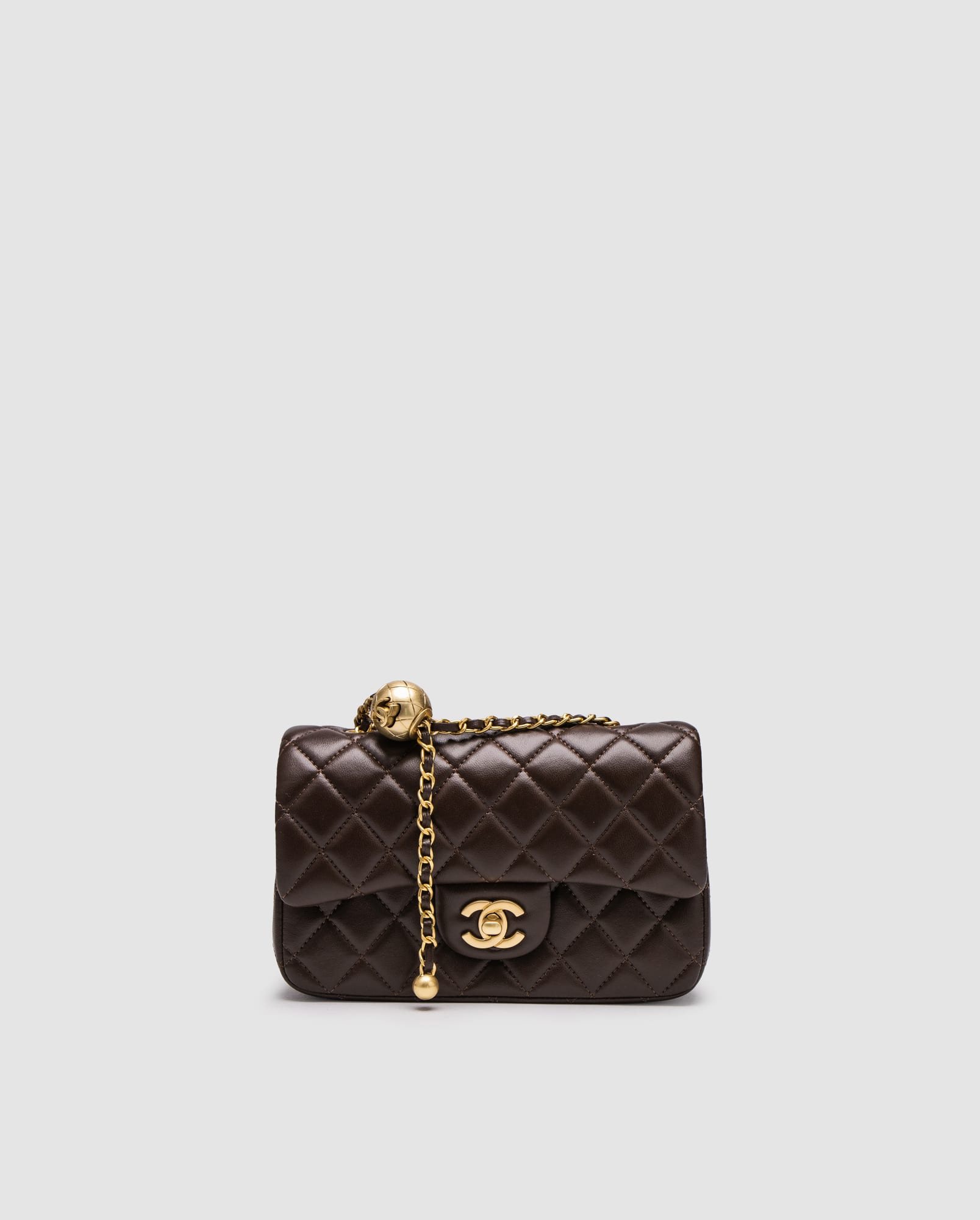 Chanel Classic 1.55 Small Single Flap in Brown/Gold